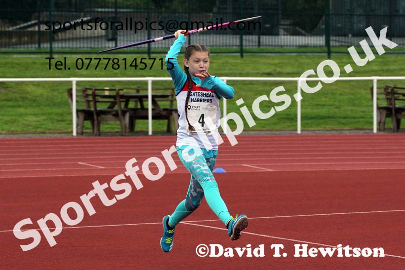 Women and Girls javelin, 2021 North Eastern Track and Field Champs., Middesbrough. Photo: David T. Hewitson/Sports for All Pics